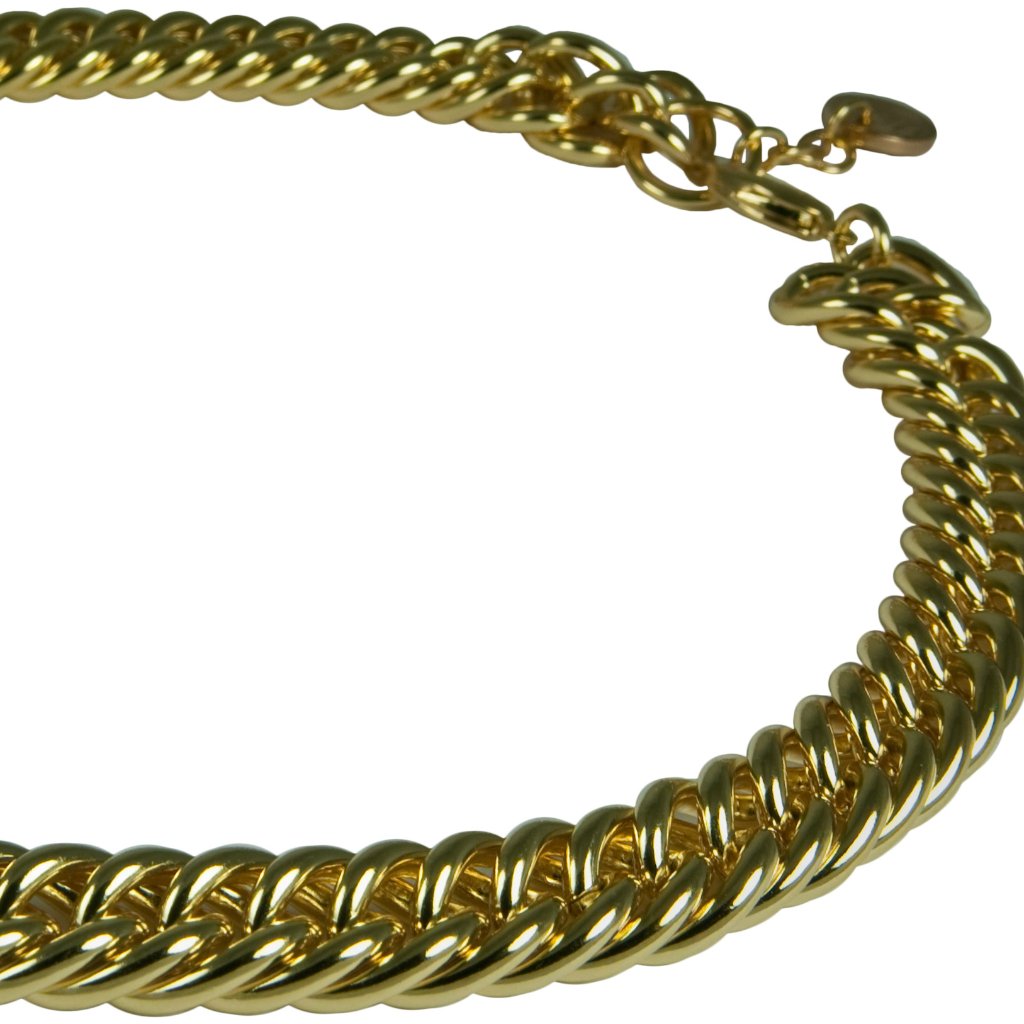 Designer Chain Necklace-Made In Italy-18kt Gold Plate